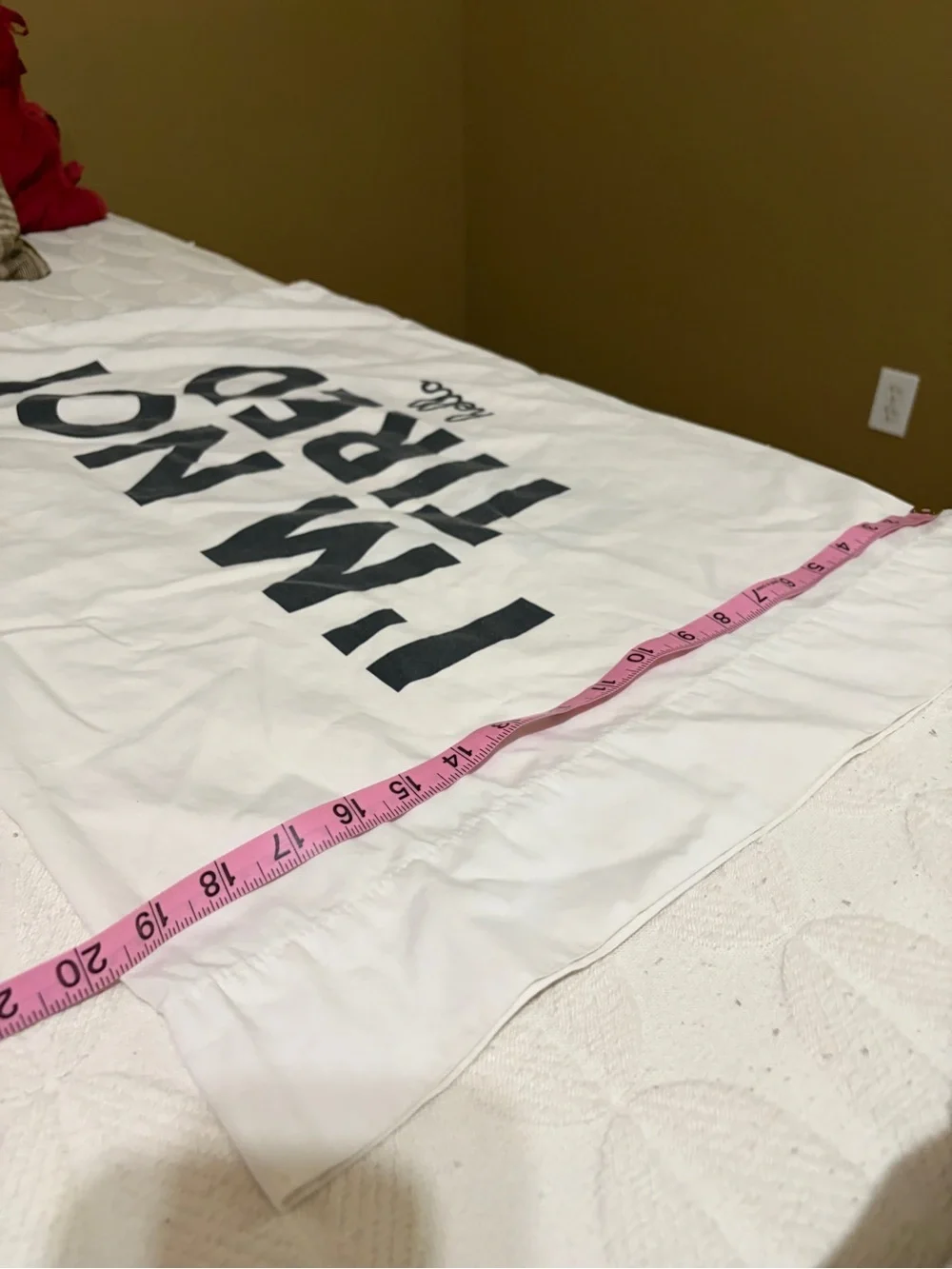 Good condition standard size pillowcase from Hello brand. Love the graphic text!